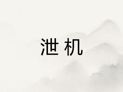 泄机