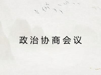 政治协商会议