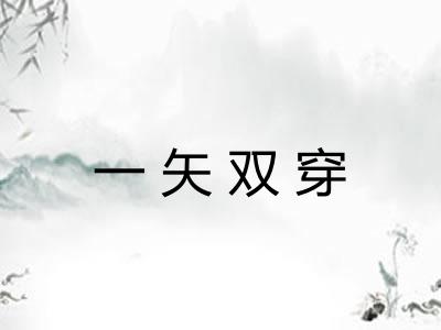一矢双穿