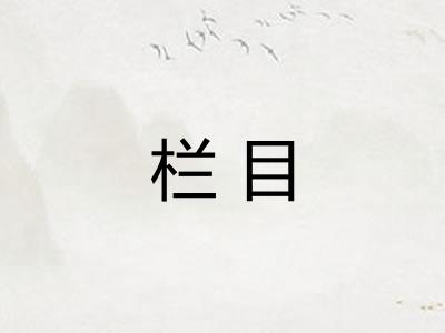 栏目