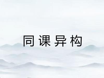 同课异构