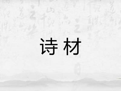 诗材
