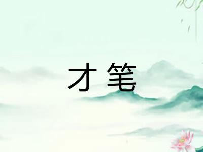 才笔