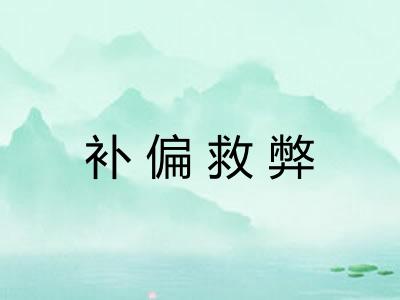 补偏救弊