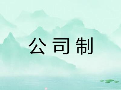 公司制