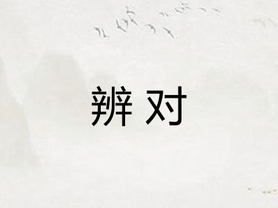 辨对
