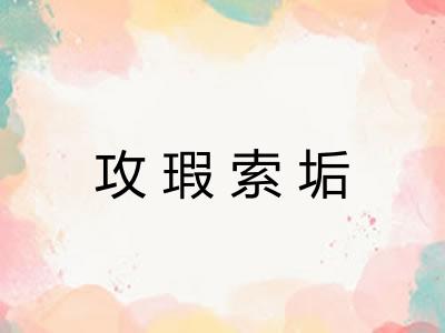 攻瑕索垢