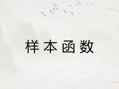 样本函数