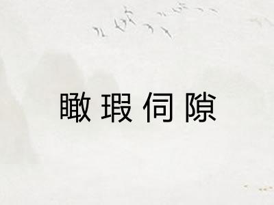 瞰瑕伺隙