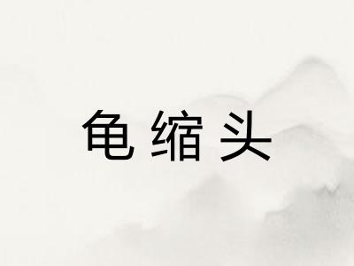 龟缩头